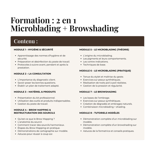 FORMATION | MICROBLADING ET BROWSHADING SIGNATURE®