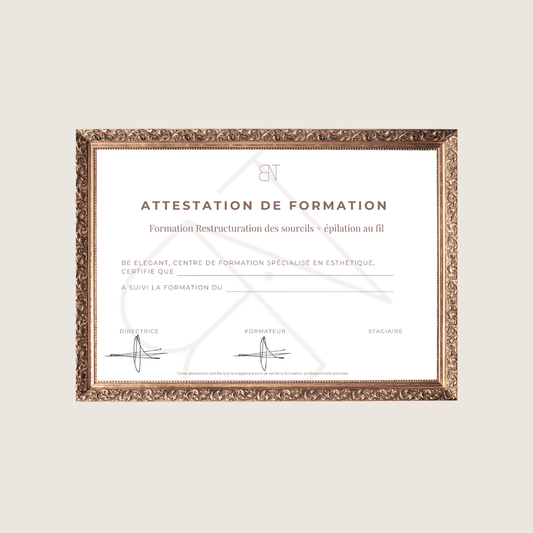 FORMATION RESTRUCTURATION DES SOURCILS + ÉPILATION AU FIL
