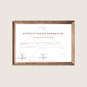 FORMATION SPEED DÉTATOUAGE