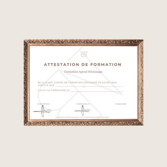 FORMATION SPEED DÉTATOUAGE